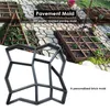 Manuell beläggning av cement tegelbetongformar återanvändbar DIY plastvägsmakare mögel trädgård sten vägbeläggning mögel trädgård dekoration