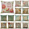 Cuscino/cuscino decorativo 18 '' pollici Birdcage Throw Home Decor Case Cotton Sofa Cushion Cover in lino