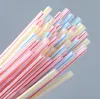 100pcsbag plastique jetable Boire paille coloré de paille colorée Paies de fruits Juice Milk Thé Pipe de pipe Bar accessoire SN62191510279