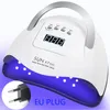 Asciugacapelli Gel Lampada UV LED 60LED 300W Asciugacapelli per manicure Smalto per unghie con sensore di movimento Interruttore tattile 4 Modalità timer