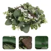 1Pc Welcome Wreath Decor Door Hanging Garland Ornament Simulation Leaf Wreath Artificial Plant Decor For Home Party Y0901