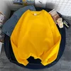 Jesień Spring Bluza Męskie Czarny Biały Szary Purpurowy Żółty Hip Hop Puldover Streetwear Casual Moda Ubrania 3XL 210715