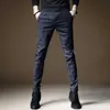 Automne haut de gamme Hommes Hommes Casual Pantalon Coton épais Coton et Lin Homme Pantalon droit Business Plus Taille 38 210616