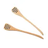 2021 Practical Long Handle Wood Honey Spoon Mixing Stick Dipper For Honey Jar Coffee Milk Tea Stirring Bar Supplies Kitchen Tools