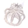 Forseven Shining Crystal Symulowane Perły Tiaras Korony Opaski Princess Diadem Bride Noiva Wedding Party Decorative Biżuteria X0726