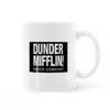 Dunder Mifflin The Office-Worlds Boss Tazas y tazas de café 11 oz Taza de té / leche / cacao de cerámica divertida Regalo de oficina único 210804