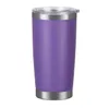 Mode 20oz Trinkbecher Tumbler mit Dichtungsdeckel Edelstahl Weinglas Vakuumisolierte Tasse Reise 18 Farben BY1688