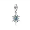 925 Sterling Silver Charm Snowflake Fit Stare Fit Pandora Bracelet DIY Dames Mode Mode Luxe Bijoux Cadeau