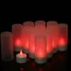 4 / 6 / 12pcs 전자 LED 차 빛 촛불 홈 침대 파티 웨딩 장식에 대 한 현실적인 충전식 flameless 촛불