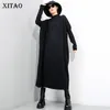 Xitaoニットセーターファッション女性プリーツプルオーバー女神ファンエレガントな冬カジュアルスタイルルーズセーターZY1430 210812