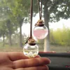 Auto opknoping parfum hanger geur luchtverfrisser lege glazen fles voor essentiële oliën diffusor automobiles ornamenten