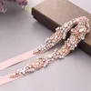 Bröllopsutor Bälte Brudbälten och klart kristall Rhinestone Ribbon för klänning brudtärna prom klänningar B44