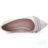 Kobiety Bridal Handmade Lady Wedding Buty Sexy Wygodne Biała Pearl Dress Flats