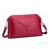 Schoudertassen Lederen Handtas Merken Design Lady Solid Color Multi-Layer Veelzijdige Messenger Cross Body Bag SAC