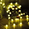 LED STRING LIGHT 3XAA BATTERPOWERED 20LED 50LED 2M 5MランプLED電球防水屋外装飾クリスマスフェアリーライトチェーンY201020