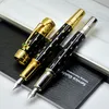 Luxe limited edition Big Barrel Roller Ball Fountain Pen Stationery Office Supplies Top Kwaliteit Metal Write Gift Pennen met SET2257955