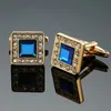 Franse herenhemd metalen koperen email Cufflinks Crown Crystal Diamond Cuff Links For Men Fashion Jewelry Will en Sandy