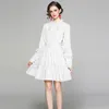 Lantern Embroidery Palace Dress High-end Womens Spring Autumn Dress Fashion Ruffle Dresses Ruffle Prom Evening Boutique Dress