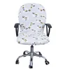 Stretch Computer Chair Cover Spandex Elastic Covers for Home Office Dining Room Flower Printed Seat Case Housse De Chaise 211116