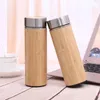 360ml 450ml Bamboo Travel Thermos Cup Stainless Steel Water Bottle Vacuum Flasks Insulated Thermos Mug Tea Bardak Cups by sea RRB11585
