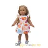 Jupe d'été une pièce pour 18 pouces America Girl Our Generation Doll Robe en tissu Summer Beach Party Vacation outfit