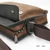 Luxury Men's Bag Crazy Horse Leather Shoulder Messenger Bags for Men Crossbody Designer Handbags