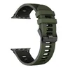 Dual Color Straps Watchband Sport Silikon Band Skyddsutbyte Armband Band för Apple Watch Iwatch 7 6 5 Storlek 40/41 44 / 45mm