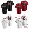 Jerseys do beisebol do arizona dos homens fazem seus próprios camisetas esportes de Jersey Nome e número costurado