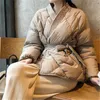 Aelegantmis Loose Casual Sashes Argyle Thin Coat Women Winter with Belt V Neck Parkas Female High Quality Warm Elegant Jackets 210607