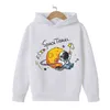 Spaceship Children's Hoodie Astronaut Boys Space Cartoon Movie Casual Fashion Top Harajuku Fun Wear 4T-14T 211111