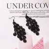 Hoop & Huggie Features In 2021! Women's Classic Bright Black Earrings Wave Design Fashion Women Jewelry Wedding Party Wholesale