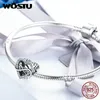 WOSTU Moda 925 Sterling Silver Endless Love Infinity Love Beads Fit Original Wst Charm Bransoletki DIY Biżuteria Prezent FIC432 Q0531