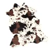 Faux Cowhide Rug Animal Pattern Carpet Cow Print Rug For Bathroom Living Room Skins Doormat Home Textile Black White 210301