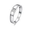 0,5ct prinses gesneden diamantbetrokkenheid solitaire voor haar solide platina 950 ring huwelijk sieraden