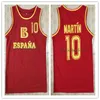 #10 Fermando Martin Spanish national team Basketball Jersey Embroidery Stitched Custom any Number and name Jerseys