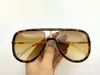 Nuevas gafas de sol de diseño de lujo de moda para mujer con letra personalizada pierna ovalada retro Gafas de sol de montura completa Gafas resistentes a los rayos UV 0068