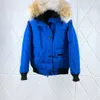 Chaqueta de cuello de lana para mujer diseñador clásico invierno down parkas chaquetas para hombres de alta calidad size top xs-2xl