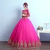2021 New Arrived 100% Real Photo Red Quinceanera Dresses Ball Gown With Appliques Sweet 16 Dress For 15 Years Pageant Gown