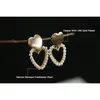 Natural Fresh Water Pearl Boho Heart Drop For Women Birthday Gift Dangle Earrings Jewellery aretes de mujer