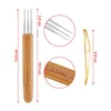 Craft Tools 6PCS 0 75mm 0 5mm Dreadlocks Crochet Hooks Set Hair Extensions Weaving Needles Interlock Needle Tool TP-289T