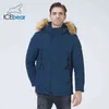 겨울 남성용 따뜻한 코트 고품질 모피 칼라 자켓 유행 남성 의류 브랜드 의류 MWD20857D 211216