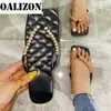 Hausschuhe Sommer Damen Römische Flip-Flops String Perlen Sandalen Schuhe Mode Dame Strand Thoe Schuhe Weiblich