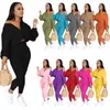 Plus Size Womens Sportswear Duas Peças Roupas Manga Longa Top Calças Senhoras Novas Calças De Moda Set Tracksuits Novo tipo venda quente KLW0709