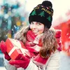 Winter Fashion Women Light Up Xmas Knit 6 Lights Led Party Pompom Ftival Hallowmas Celebrate Beanie Christmas Hat