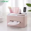 LEDFRE Home Office Multifunctional Remote Control Box Cosmetic Storage Suction Cup Tissue LF89001 210315