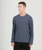 Hauts à manches longues pour hommes le T-shirt de sport de yoga fondamental haute vitesse élastique sec col rond Fiess vêtements de sport course chemise d'exercice décontractée 250