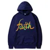 Men's Hoodies & Sweatshirts 2021 Man Rainbow Colors Faith Jesus Letter Printed Men Design Casual Hooded Tops Warm Autumn And Winter Streetwe