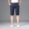 Erkek Jeans Artı Boyutu 40 42 Erkekler Şort 2021 Yaz Slim Fit Düz 5 Cep Yüksek Kalite Pamuk Modal Rahat Jean Shor
