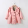 Spring Autumn Baby Girls Pu Leather Dress Kids Long Sleeve Dresses Children Jackets Coats Fashion Girl Clothes 2-7 Years