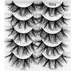 Groothandel 5pairs Dramatische Dikke Valse Wimpers 3D Faux Mink Fake Wimper Multilayer Crossed Fluffy Washes Extension Beauty Makeup Tool